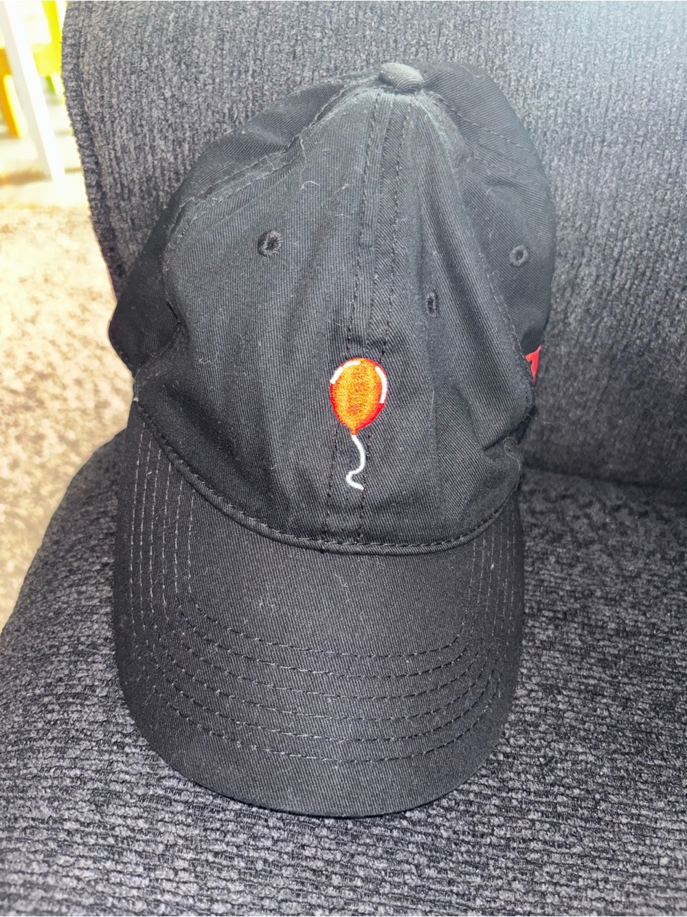 IT Movie Red Floating Balloon Black Adjustable Cap Hat